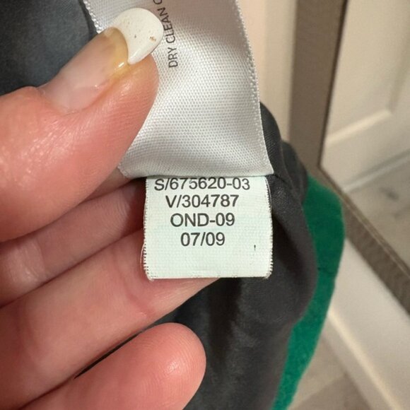 Old Navy Women's Kelly Green Double-Breasted Pea Coat Wool Blend Pleated Y2K - Picture 10 of 14